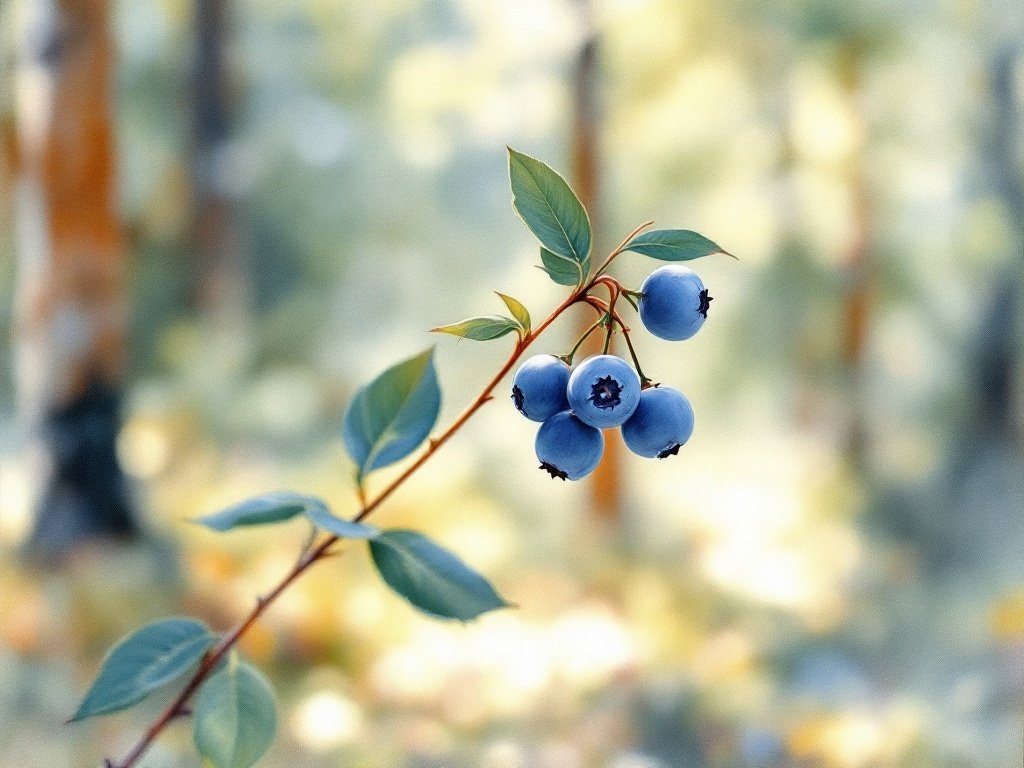 Blaubeeren im Wald